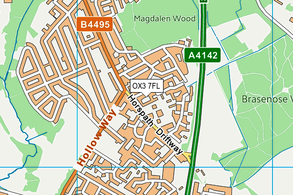 OX3 7FL map - OS VectorMap District (Ordnance Survey) OX3 7FL map - OS VectorMap District (Ordnance Survey)