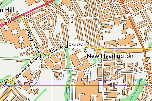 OX3 7FZ map - OS VectorMap District (Ordnance Survey) OX3 7FZ map - OS VectorMap District (Ordnance Survey)