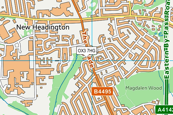 OX3 7HG map - OS VectorMap District (Ordnance Survey) OX3 7HG map - OS VectorMap District (Ordnance Survey)