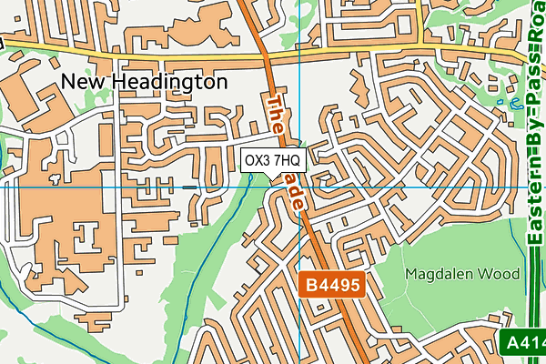 OX3 7HQ map - OS VectorMap District (Ordnance Survey) OX3 7HQ map - OS VectorMap District (Ordnance Survey)