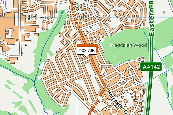 OX3 7JB map - OS VectorMap District (Ordnance Survey) OX3 7JB map - OS VectorMap District (Ordnance Survey)