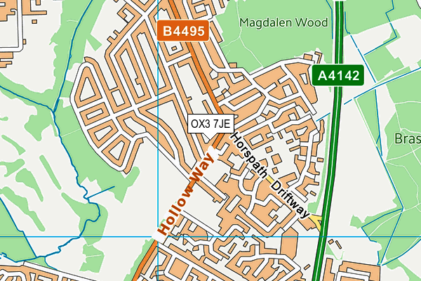 OX3 7JE map - OS VectorMap District (Ordnance Survey) OX3 7JE map - OS VectorMap District (Ordnance Survey)