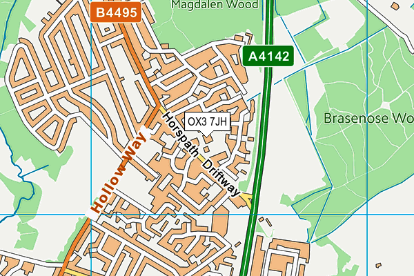 OX3 7JH map - OS VectorMap District (Ordnance Survey) OX3 7JH map - OS VectorMap District (Ordnance Survey)