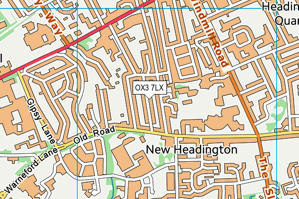 OX3 7LX map - OS VectorMap District (Ordnance Survey) OX3 7LX map - OS VectorMap District (Ordnance Survey)