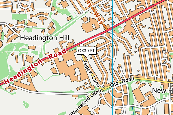 OX3 7PT map - OS VectorMap District (Ordnance Survey)