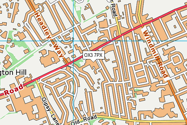 OX3 7PX map - OS VectorMap District (Ordnance Survey) OX3 7PX map - OS VectorMap District (Ordnance Survey)