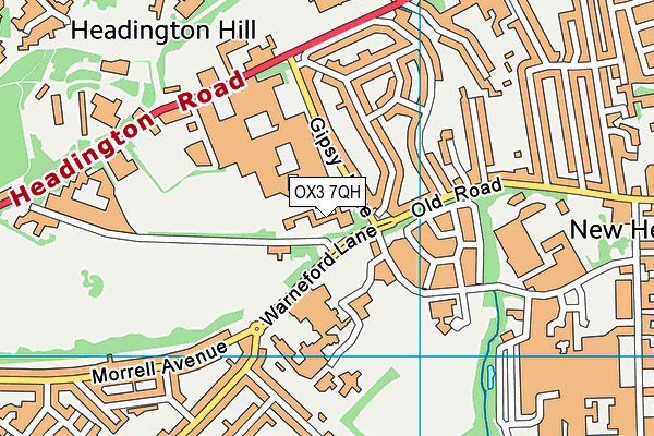 OX3 7QH map - OS VectorMap District (Ordnance Survey) OX3 7QH map - OS VectorMap District (Ordnance Survey)