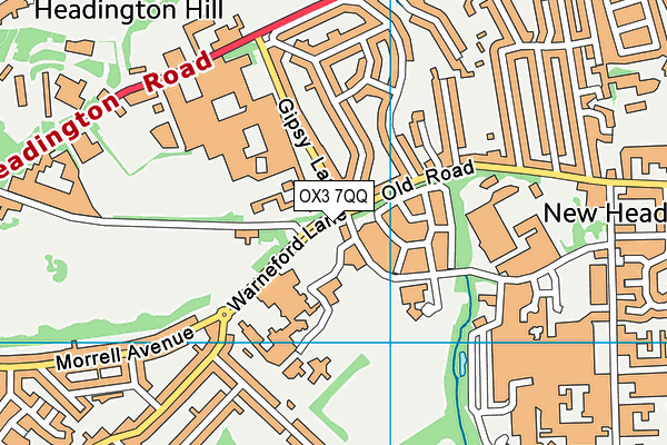 OX3 7QQ map - OS VectorMap District (Ordnance Survey) OX3 7QQ map - OS VectorMap District (Ordnance Survey)