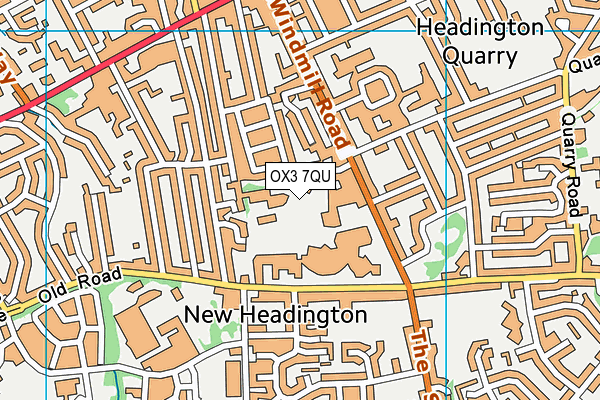 OX3 7QU map - OS VectorMap District (Ordnance Survey) OX3 7QU map - OS VectorMap District (Ordnance Survey)