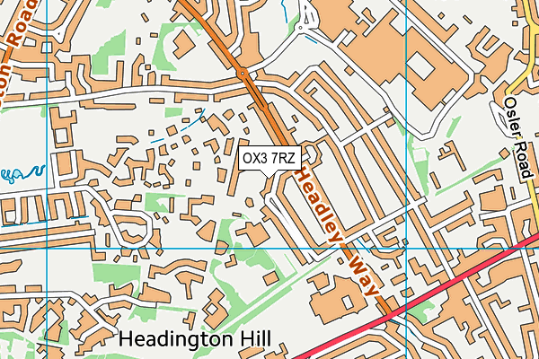 OX3 7RZ map - OS VectorMap District (Ordnance Survey) OX3 7RZ map - OS VectorMap District (Ordnance Survey)