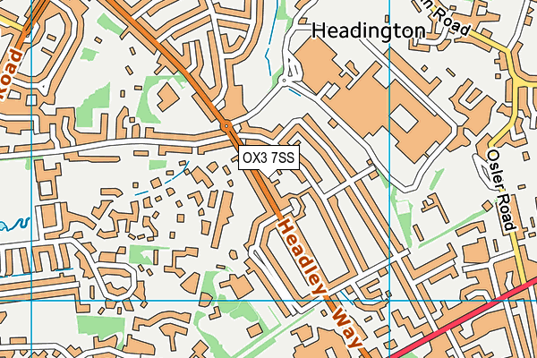 OX3 7SS map - OS VectorMap District (Ordnance Survey) OX3 7SS map - OS VectorMap District (Ordnance Survey)
