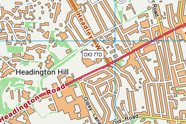 OX3 7TD map - OS VectorMap District (Ordnance Survey) OX3 7TD map - OS VectorMap District (Ordnance Survey)