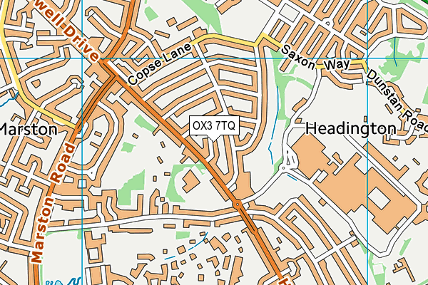 OX3 7TQ map - OS VectorMap District (Ordnance Survey) OX3 7TQ map - OS VectorMap District (Ordnance Survey)