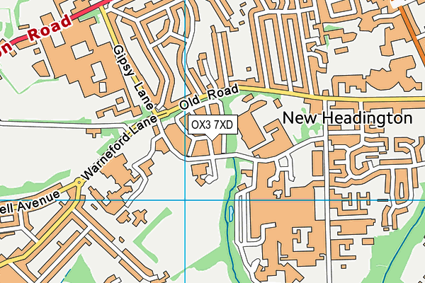 OX3 7XD map - OS VectorMap District (Ordnance Survey) OX3 7XD map - OS VectorMap District (Ordnance Survey)