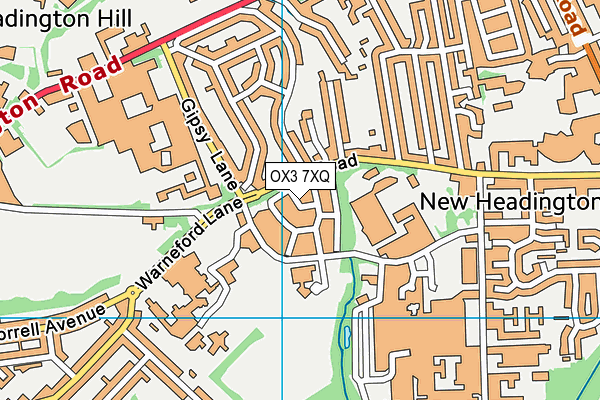 OX3 7XQ map - OS VectorMap District (Ordnance Survey) OX3 7XQ map - OS VectorMap District (Ordnance Survey)