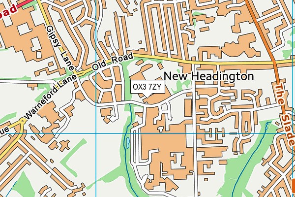 OX3 7ZY map - OS VectorMap District (Ordnance Survey) OX3 7ZY map - OS VectorMap District (Ordnance Survey)