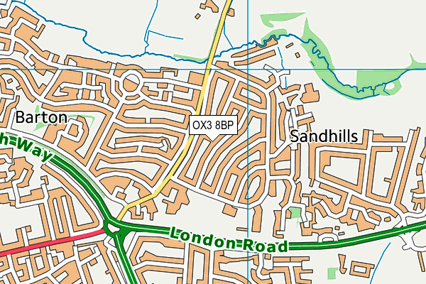 OX3 8BP map - OS VectorMap District (Ordnance Survey) OX3 8BP map - OS VectorMap District (Ordnance Survey)