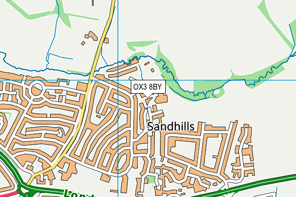 OX3 8BY map - OS VectorMap District (Ordnance Survey) OX3 8BY map - OS VectorMap District (Ordnance Survey)