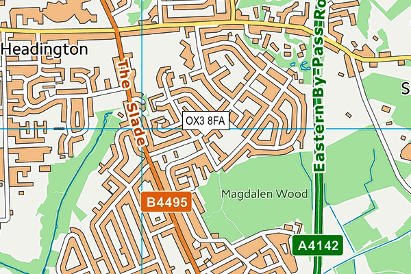 OX3 8FA map - OS VectorMap District (Ordnance Survey) OX3 8FA map - OS VectorMap District (Ordnance Survey)