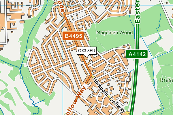 OX3 8FU map - OS VectorMap District (Ordnance Survey) OX3 8FU map - OS VectorMap District (Ordnance Survey)