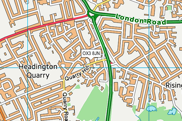 OX3 8JN map - OS VectorMap District (Ordnance Survey) OX3 8JN map - OS VectorMap District (Ordnance Survey)