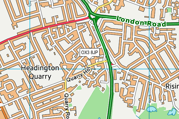 OX3 8JP map - OS VectorMap District (Ordnance Survey) OX3 8JP map - OS VectorMap District (Ordnance Survey)