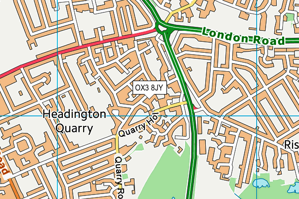 OX3 8JY map - OS VectorMap District (Ordnance Survey) OX3 8JY map - OS VectorMap District (Ordnance Survey)