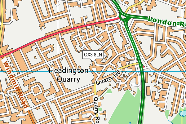 OX3 8LN map - OS VectorMap District (Ordnance Survey) OX3 8LN map - OS VectorMap District (Ordnance Survey)