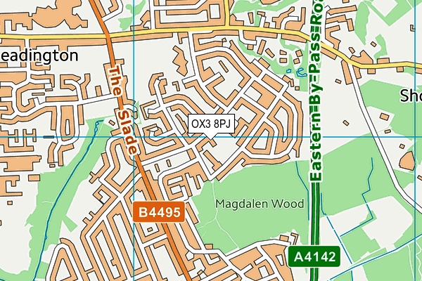 OX3 8PJ map - OS VectorMap District (Ordnance Survey) OX3 8PJ map - OS VectorMap District (Ordnance Survey)