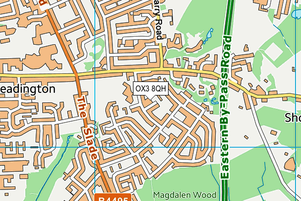 OX3 8QH map - OS VectorMap District (Ordnance Survey) OX3 8QH map - OS VectorMap District (Ordnance Survey)