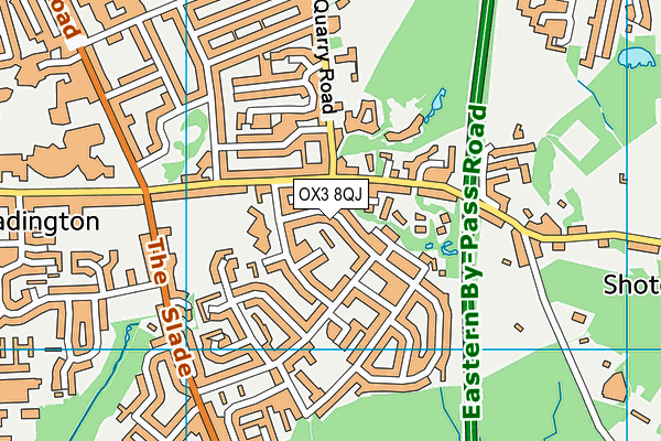 OX3 8QJ map - OS VectorMap District (Ordnance Survey) OX3 8QJ map - OS VectorMap District (Ordnance Survey)