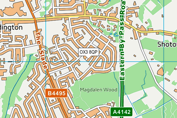 OX3 8QP map - OS VectorMap District (Ordnance Survey) OX3 8QP map - OS VectorMap District (Ordnance Survey)