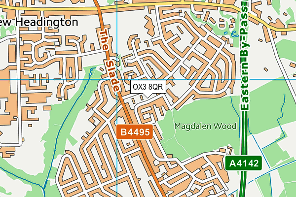 OX3 8QR map - OS VectorMap District (Ordnance Survey) OX3 8QR map - OS VectorMap District (Ordnance Survey)