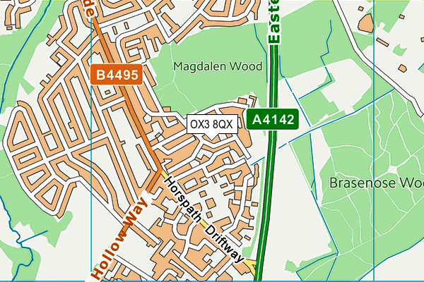 OX3 8QX map - OS VectorMap District (Ordnance Survey) OX3 8QX map - OS VectorMap District (Ordnance Survey)