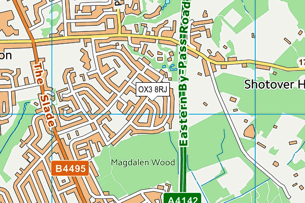 OX3 8RJ map - OS VectorMap District (Ordnance Survey) OX3 8RJ map - OS VectorMap District (Ordnance Survey)