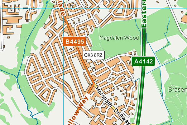 OX3 8RZ map - OS VectorMap District (Ordnance Survey)