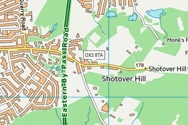 OX3 8TA map - OS VectorMap District (Ordnance Survey) OX3 8TA map - OS VectorMap District (Ordnance Survey)