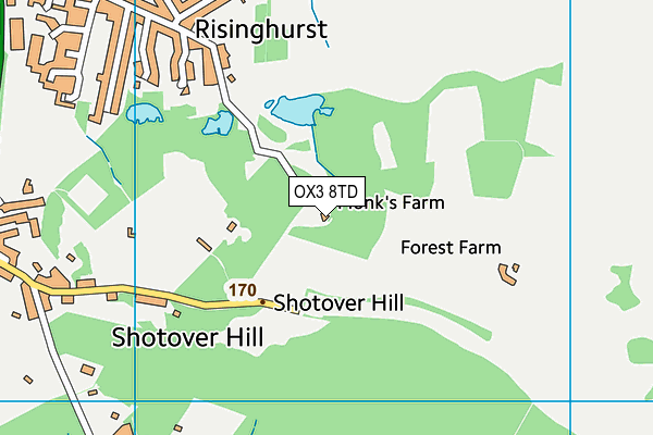 OX3 8TD map - OS VectorMap District (Ordnance Survey) OX3 8TD map - OS VectorMap District (Ordnance Survey)