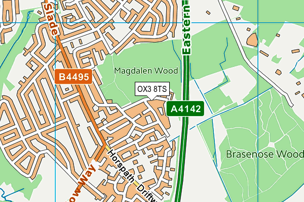 OX3 8TS map - OS VectorMap District (Ordnance Survey) OX3 8TS map - OS VectorMap District (Ordnance Survey)