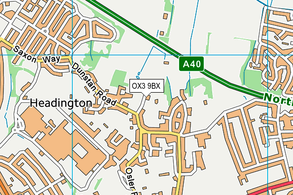 OX3 9BX map - OS VectorMap District (Ordnance Survey) OX3 9BX map - OS VectorMap District (Ordnance Survey)