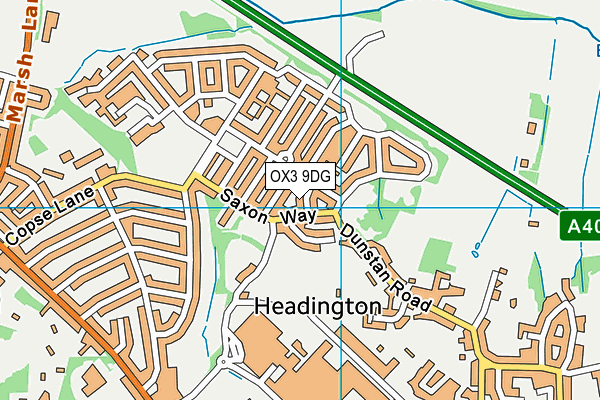 OX3 9DG map - OS VectorMap District (Ordnance Survey) OX3 9DG map - OS VectorMap District (Ordnance Survey)