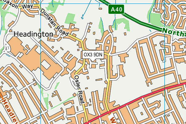 OX3 9DN map - OS VectorMap District (Ordnance Survey) OX3 9DN map - OS VectorMap District (Ordnance Survey)