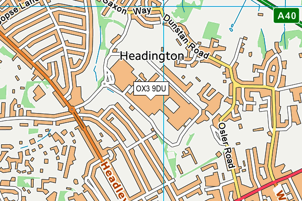 OX3 9DU map - OS VectorMap District (Ordnance Survey) OX3 9DU map - OS VectorMap District (Ordnance Survey)