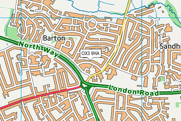 OX3 9HA map - OS VectorMap District (Ordnance Survey) OX3 9HA map - OS VectorMap District (Ordnance Survey)