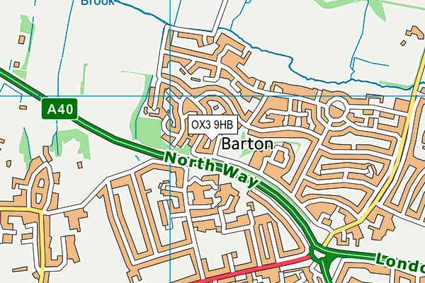 OX3 9HB map - OS VectorMap District (Ordnance Survey)