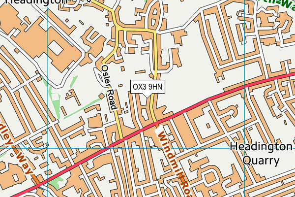 OX3 9HN map - OS VectorMap District (Ordnance Survey) OX3 9HN map - OS VectorMap District (Ordnance Survey)