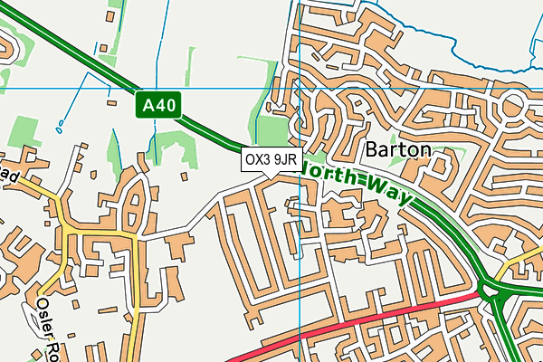 OX3 9JR map - OS VectorMap District (Ordnance Survey)