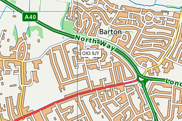 OX3 9JY map - OS VectorMap District (Ordnance Survey) OX3 9JY map - OS VectorMap District (Ordnance Survey)