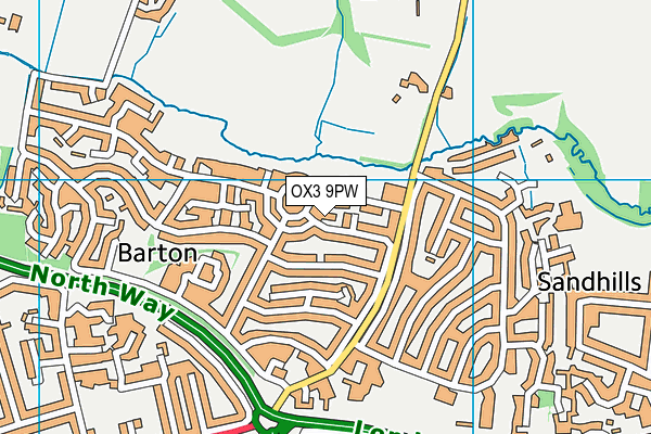 OX3 9PW map - OS VectorMap District (Ordnance Survey) OX3 9PW map - OS VectorMap District (Ordnance Survey)