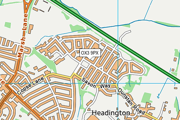 OX3 9PX map - OS VectorMap District (Ordnance Survey) OX3 9PX map - OS VectorMap District (Ordnance Survey)